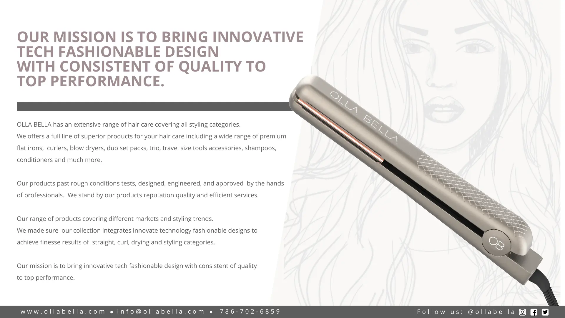OLLA BELLA presentation slide 2